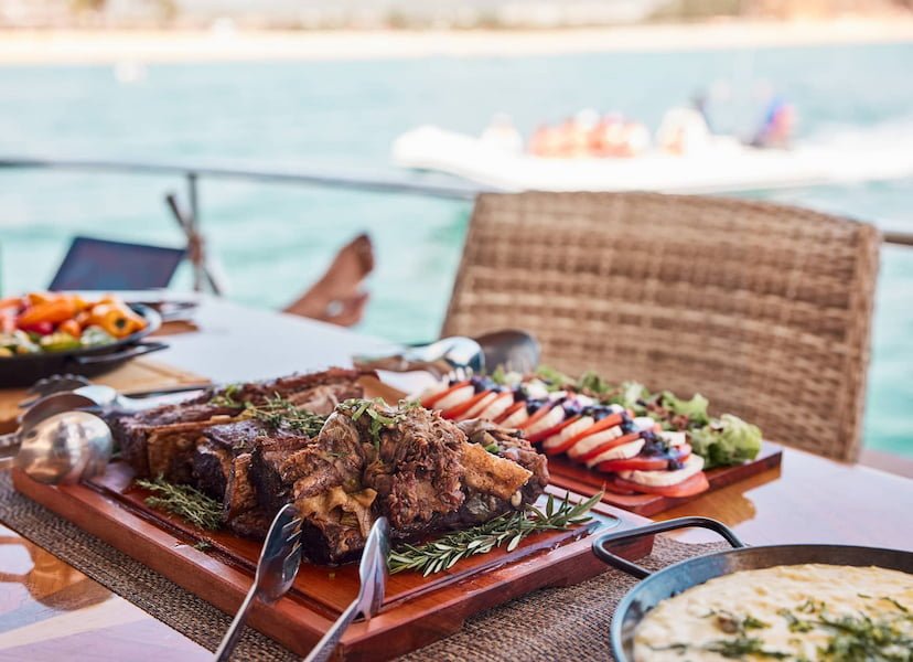 Open bar and private chef service aboard a Cabo yacht charter