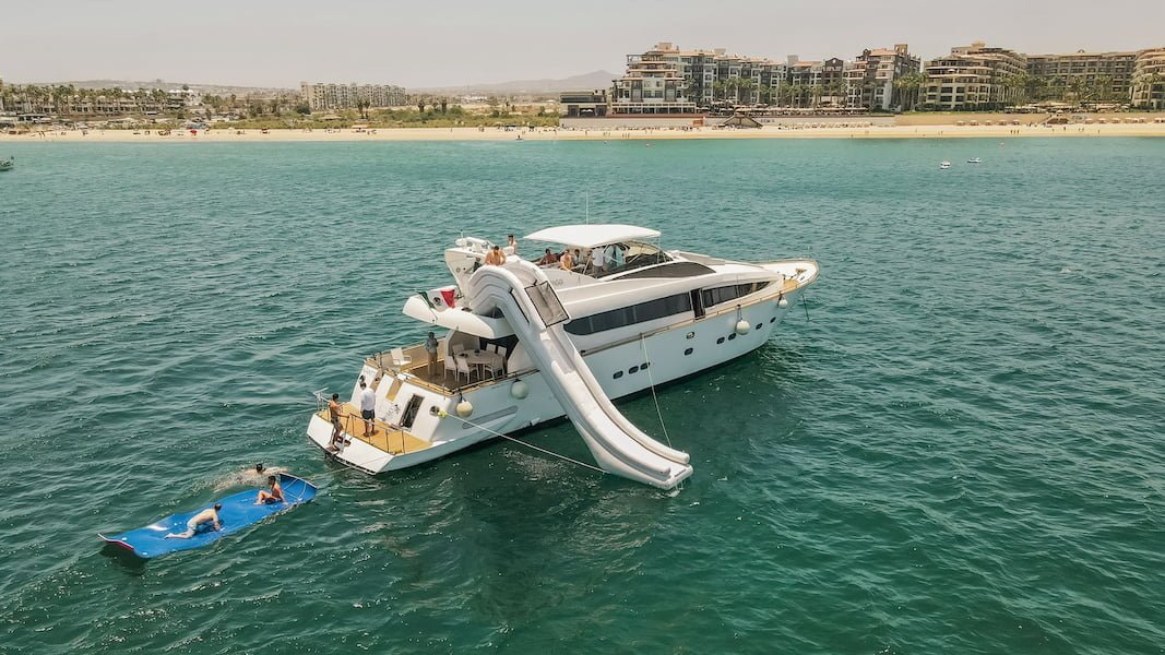 Snorkeling and water toys on a private Cabo yacht charter